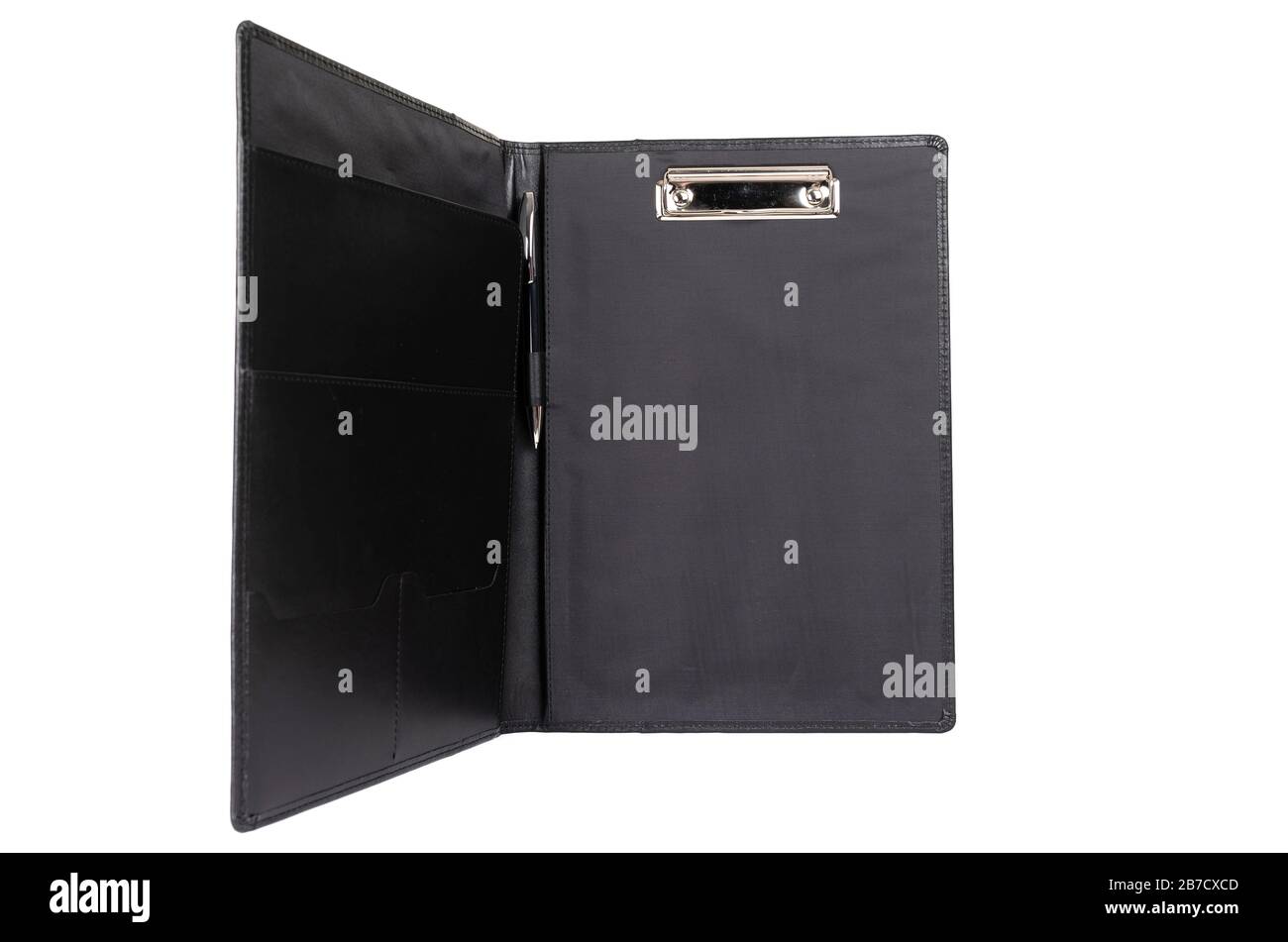 black folder for documents on a white background Stock Photo