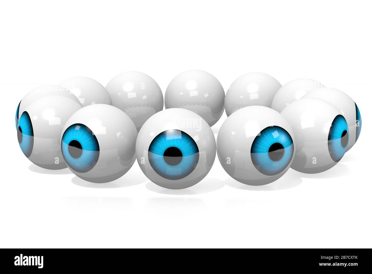 3D eyes illustration, isolated on white background Stock Photo - Alamy
