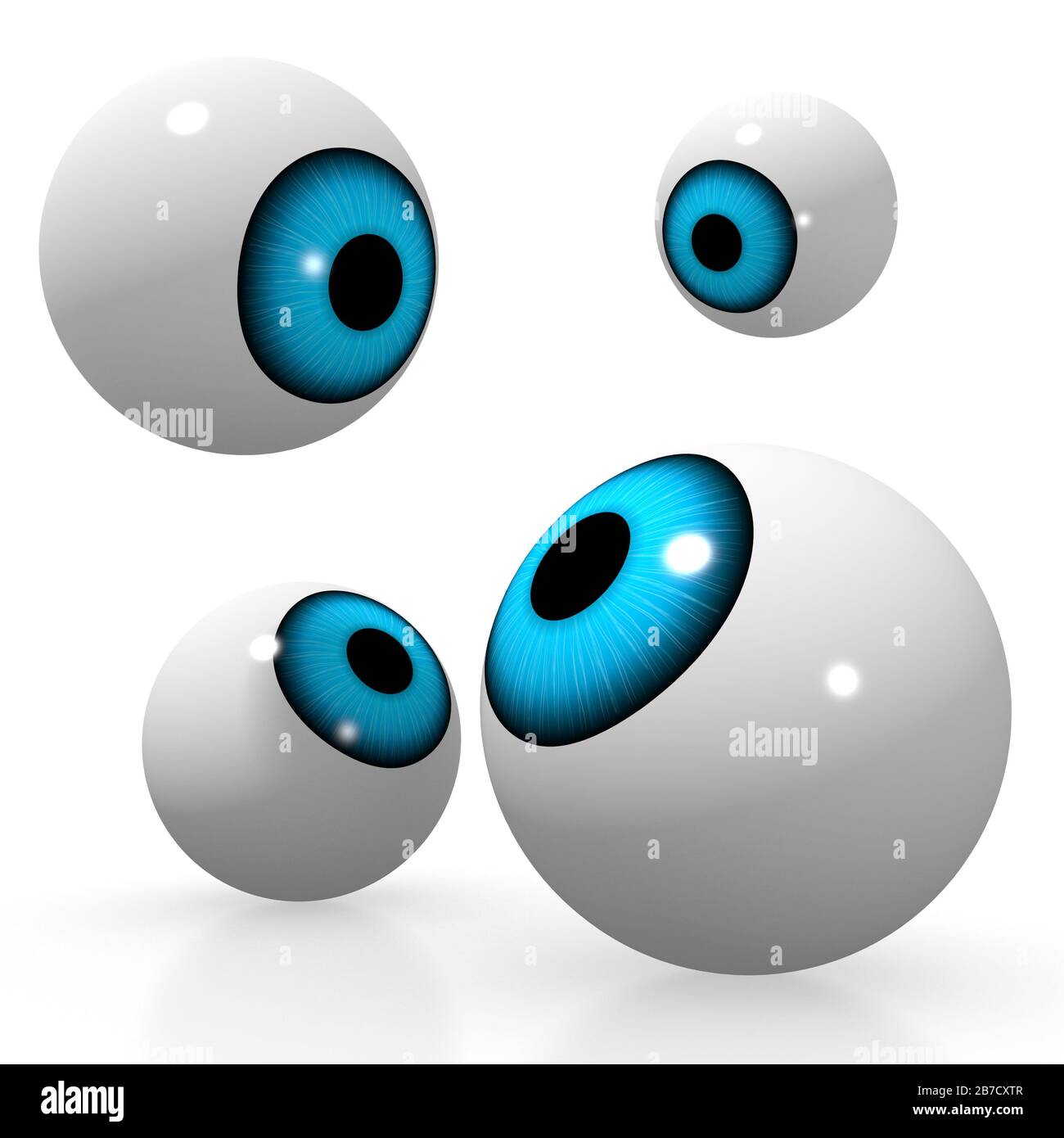 3D eyes illustration, isolated on white background Stock Photo - Alamy
