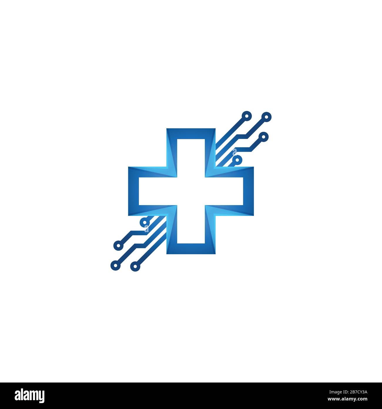 Digital Medical, cross / plus icon. Healthcare logo Ideas. Inspiration