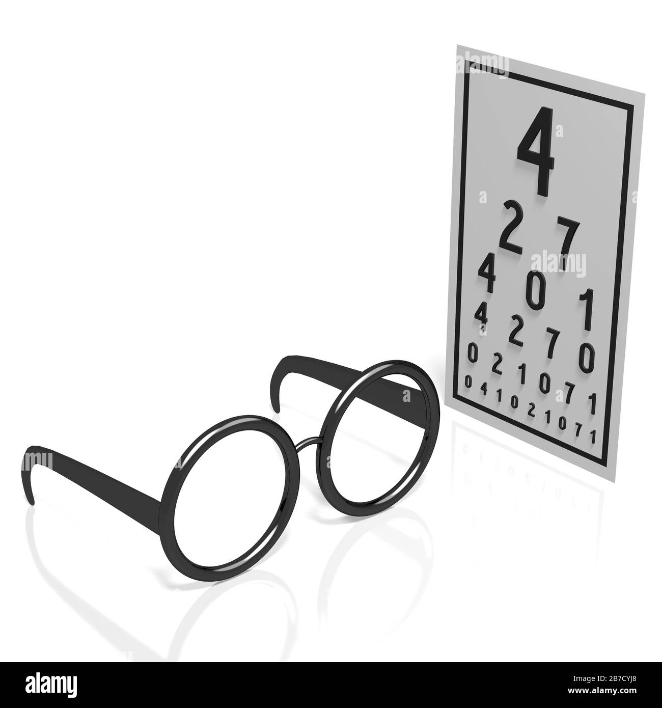3D optician, optometrist illustration Stock Photo