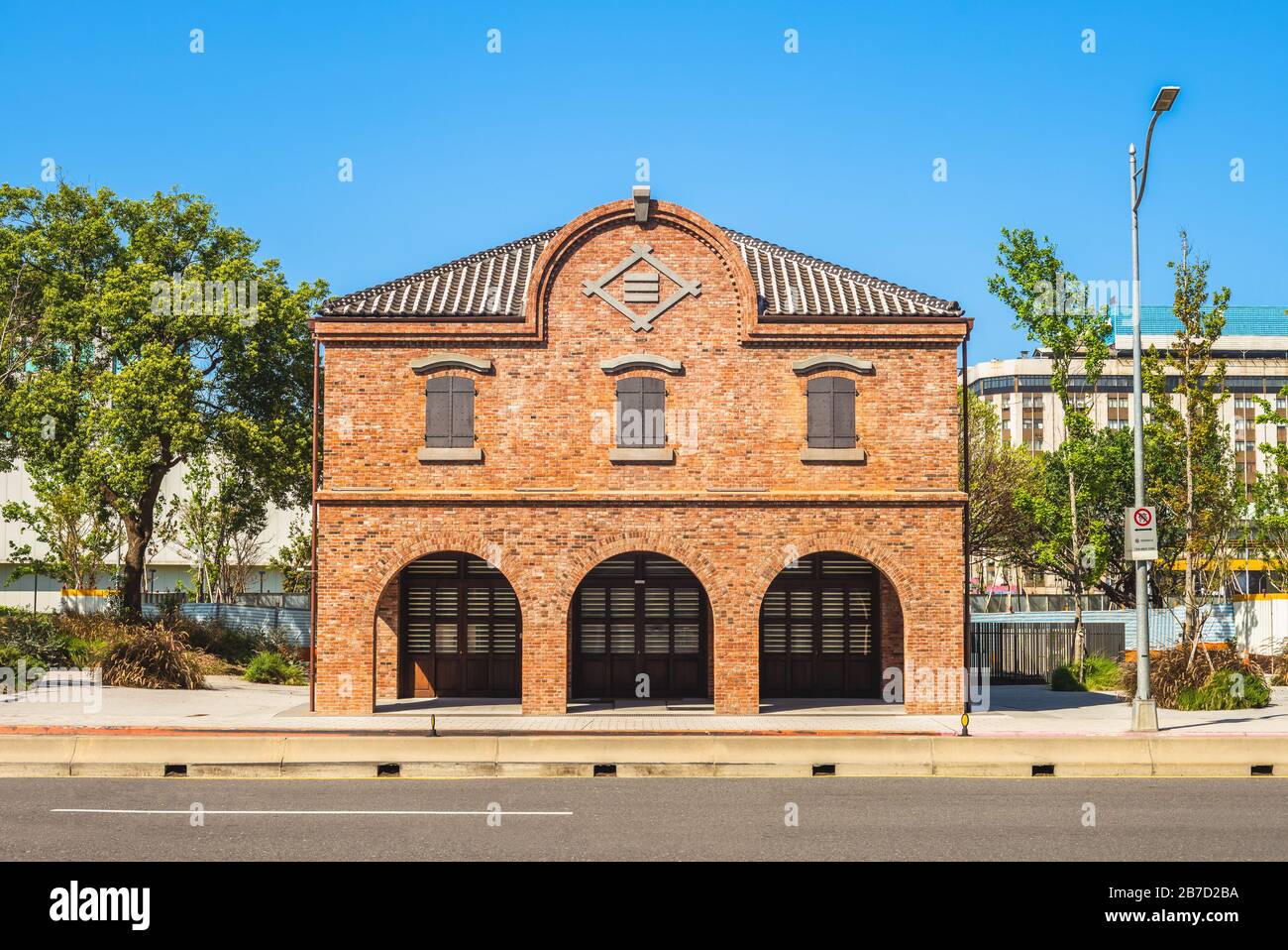 Taipei, Taiwan - March 1, 2020: Mitsui Warehouse, built by Mitsui & Co., Ltd. in 1914 for warehouse and transformed into a memory warehouse opened to Stock Photo