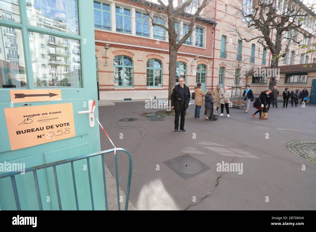 LOCAL ELECTIONS: POLLING STATIONS OPENED IN PARIS Stock Photo