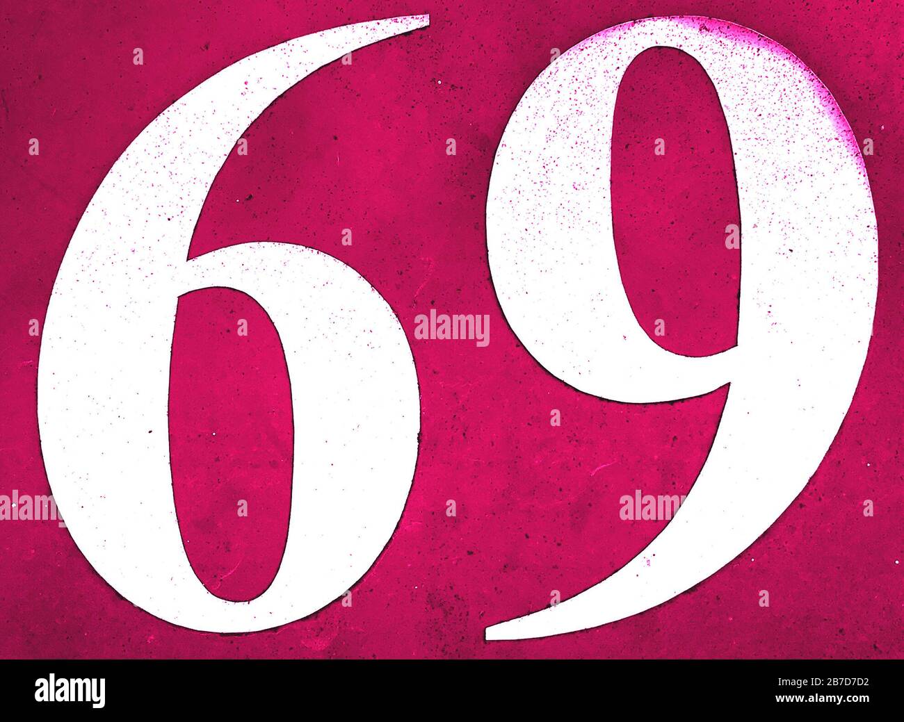 the house number 6 9 Stock Photo