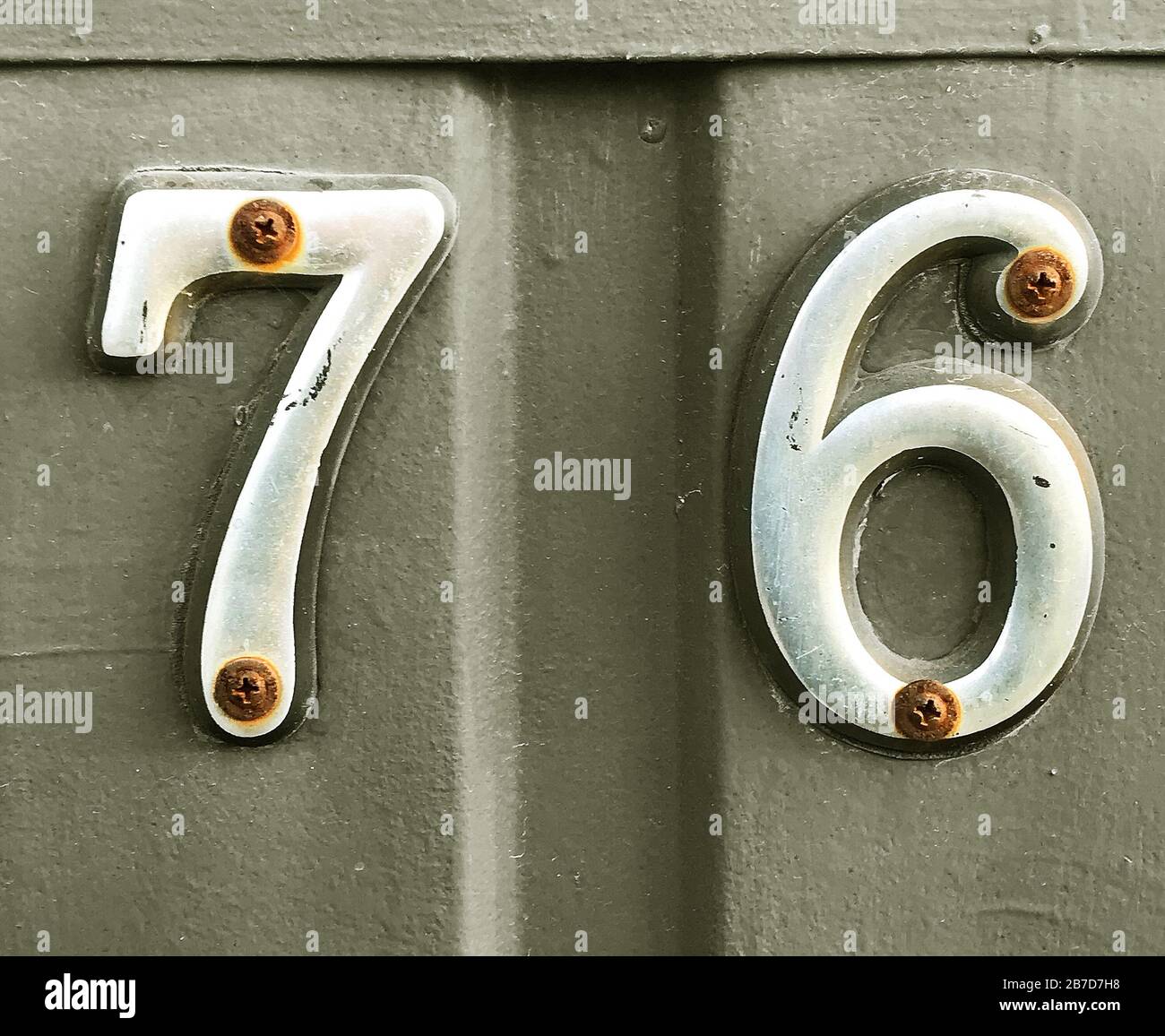 the house number 7 6 Stock Photo Alamy