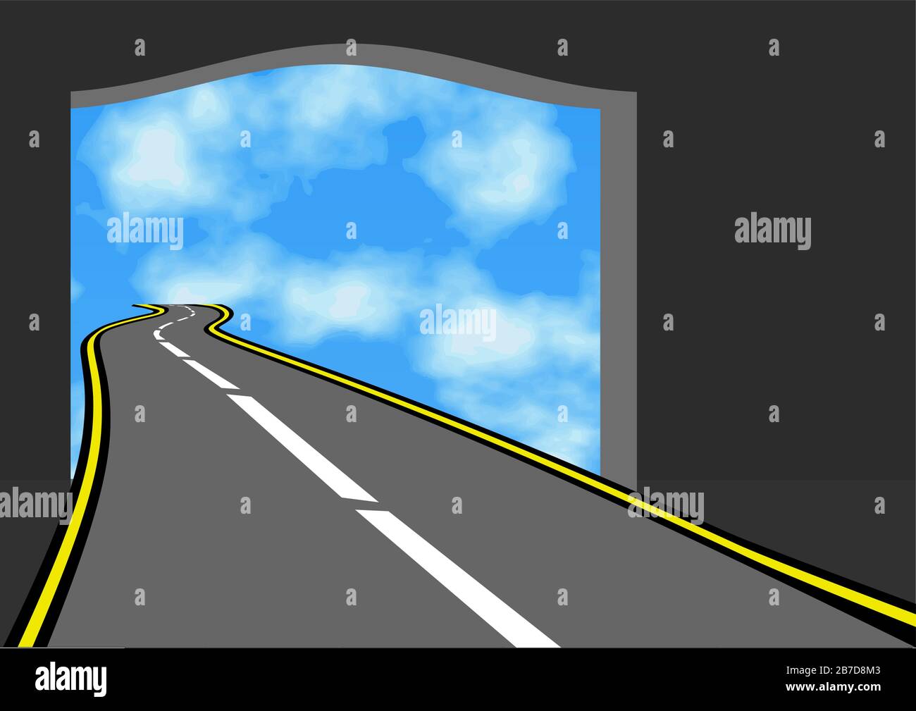 Opened door to a new reality. Road to success Stock Vector