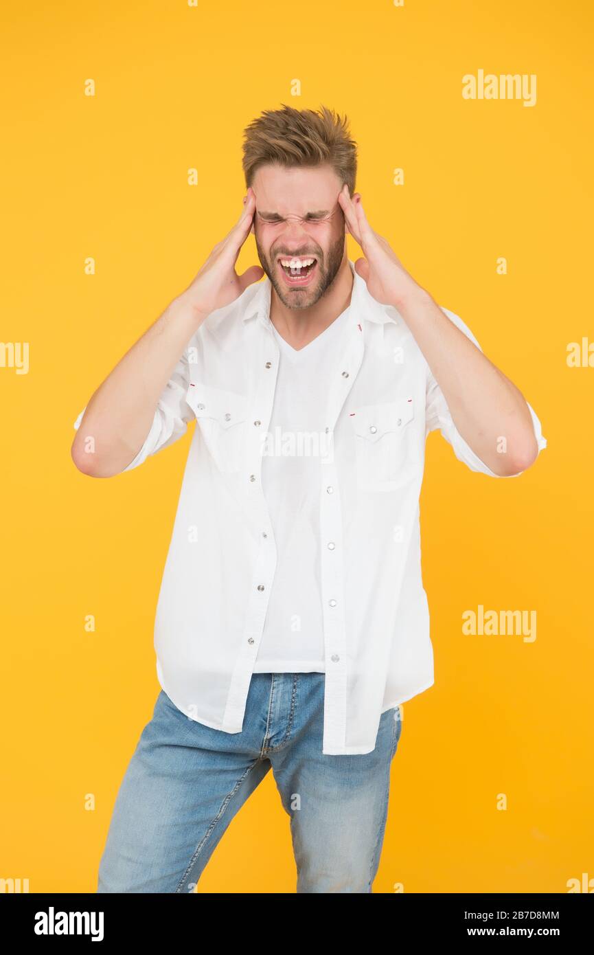 Download Man With Yellow Shirt And Jeans High Resolution Stock Photography And Images Alamy PSD Mockup Templates