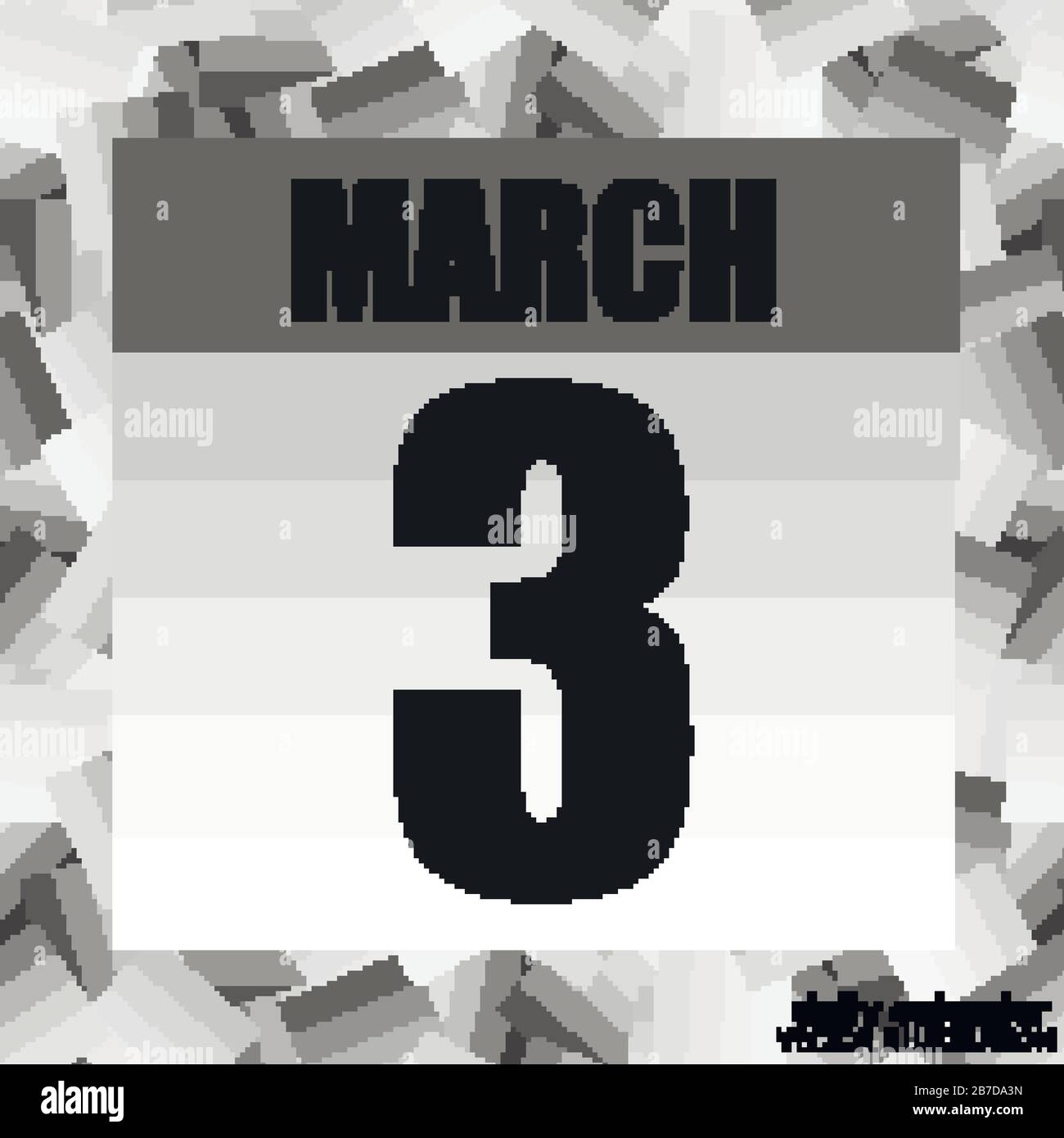 March 3 icon. For planning important day. Banner for holidays and