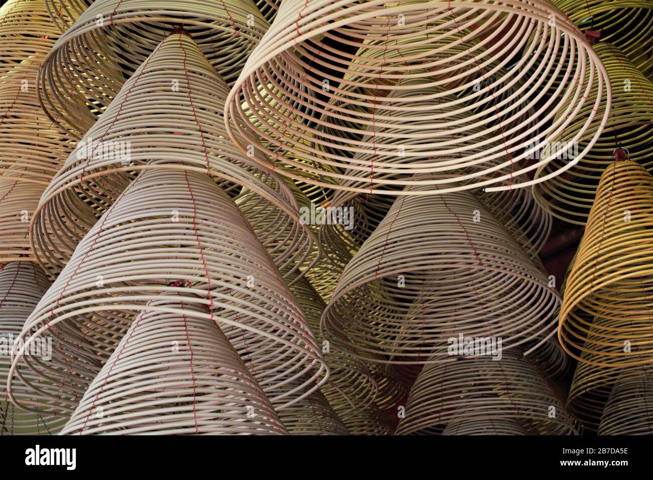 Incense coil, incense spiral at A-Ma Temple, Macau, China Stock Photo