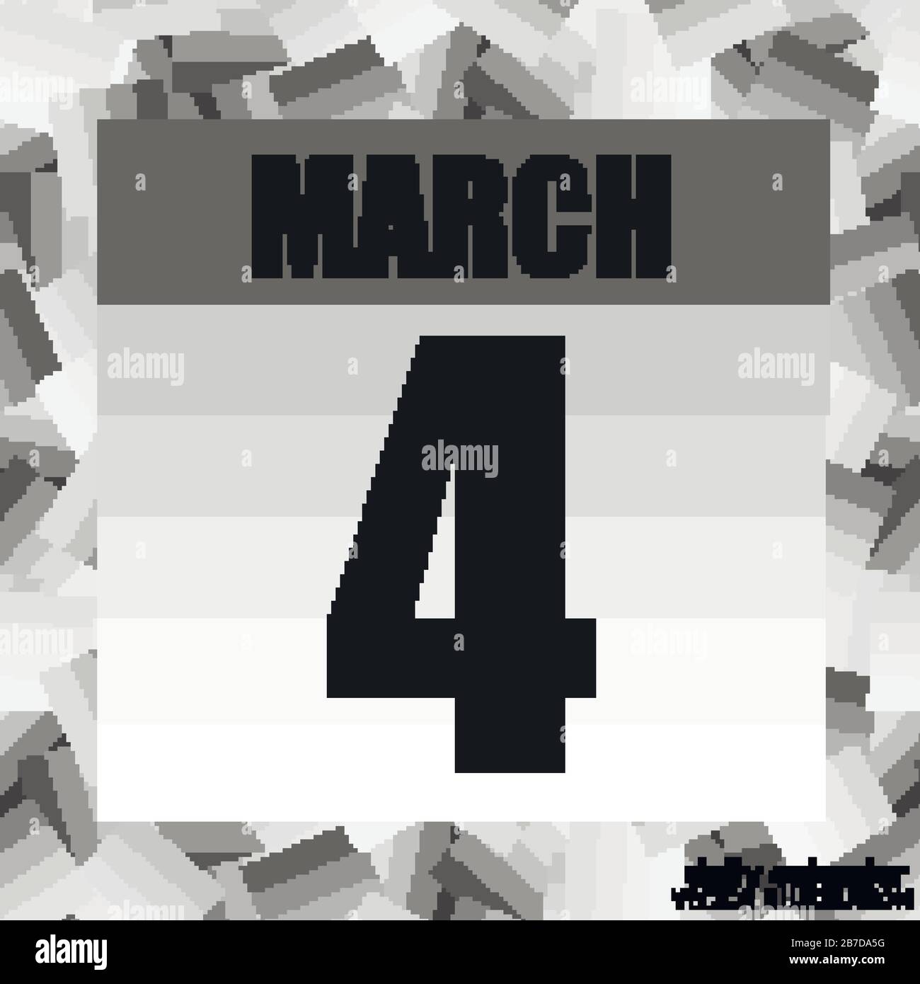 March 4 icon. For planning important day. Banner for holidays and