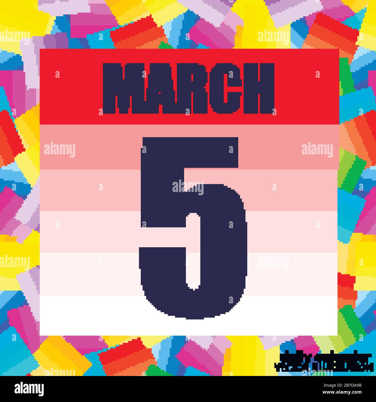 March 5 icon. For planning important day. Banner for holidays and ...