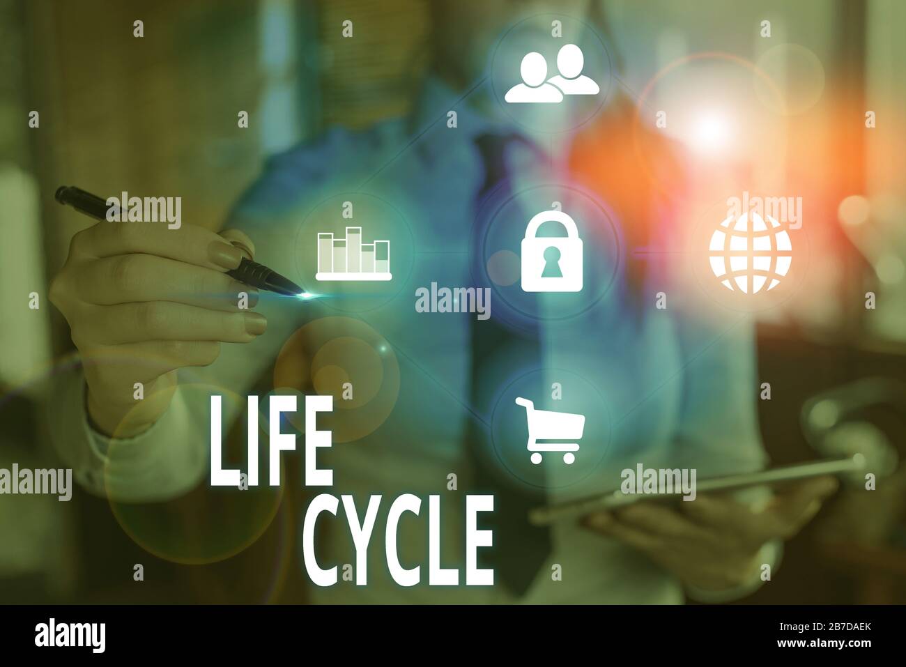 Signify Life Cycle Text sign showing Life Cycle. Business photo showcasing the series of ...