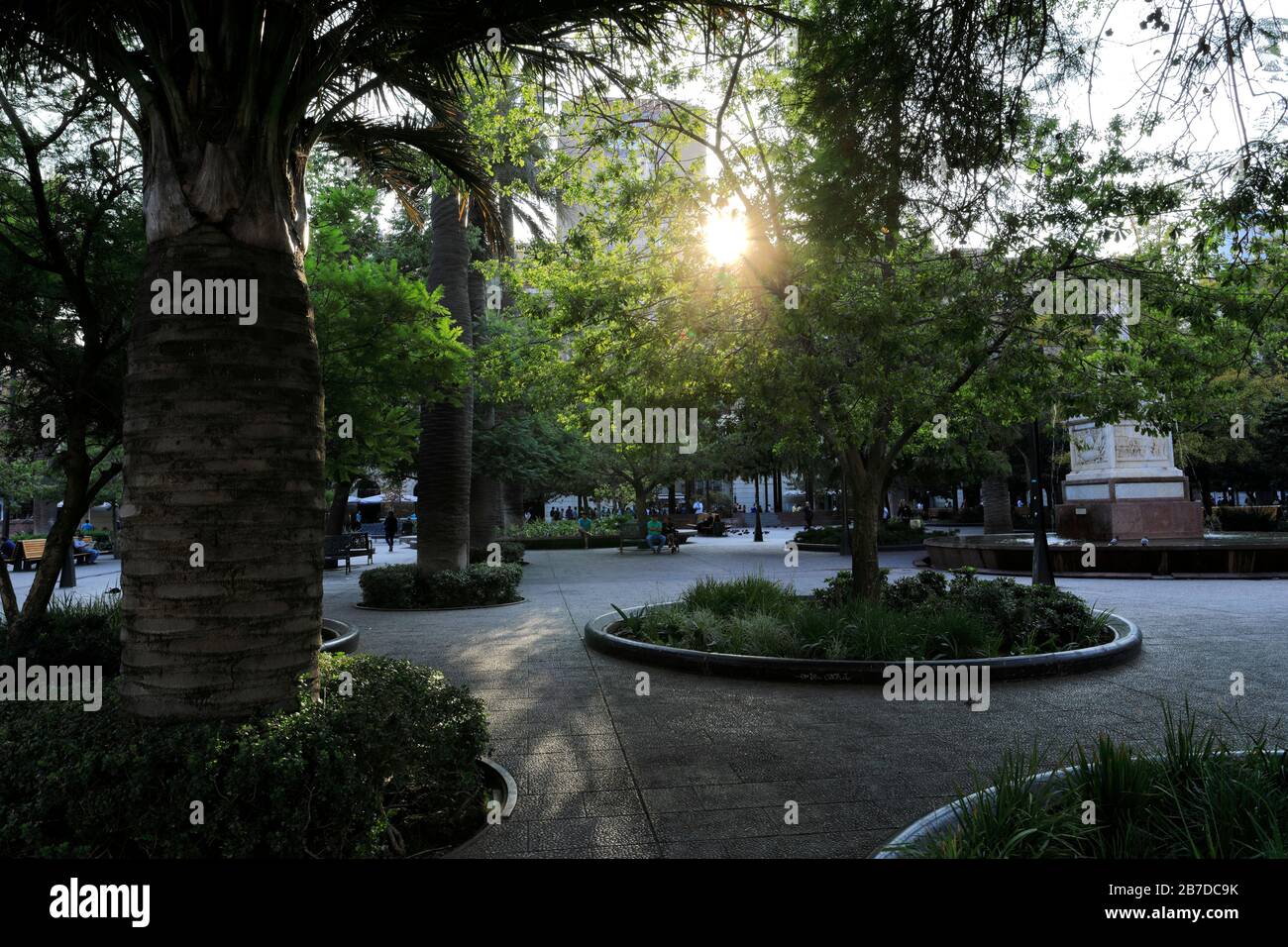 View of Plaza de Armas, Metropolitan Region, Santiago City, Chile Stock Photo