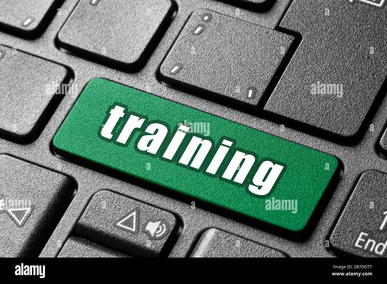 Press the Computer button. A word on it Stock Photo - Alamy