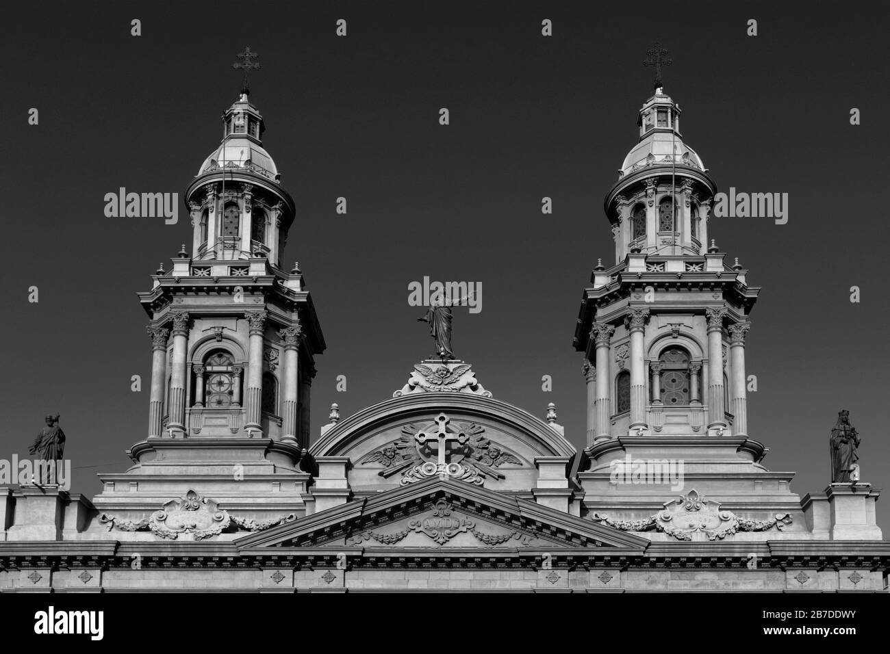 The Santiago Metropolitan Cathedral, Plaza de Armas square, Region Metropolitana, Santiago City, Chile Stock Photo