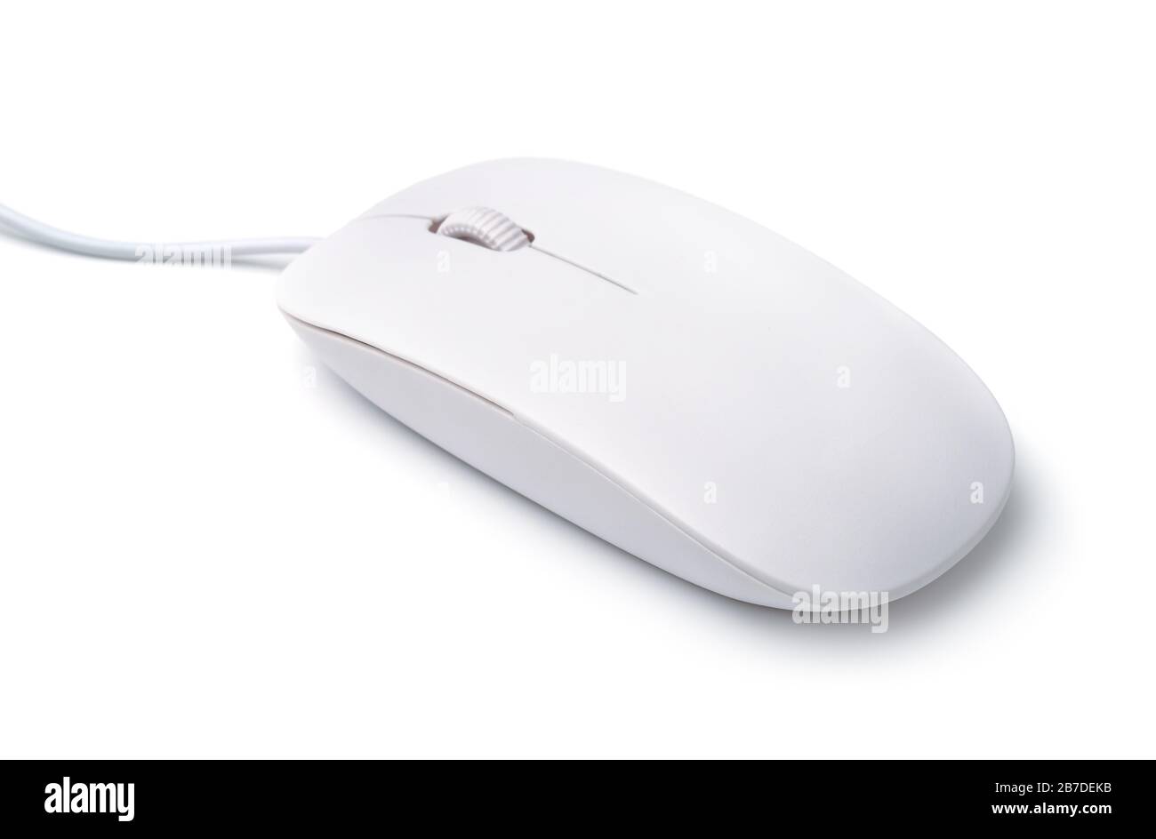 White computer mouse isolated on white Stock Photo