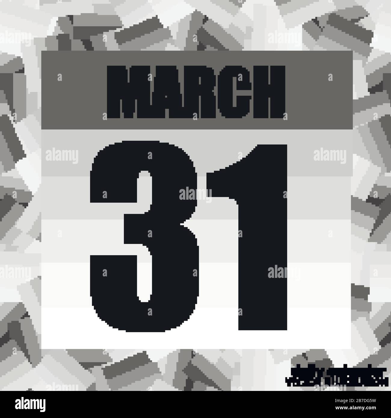 March 31 icon. For planning important day. Banner for holidays and