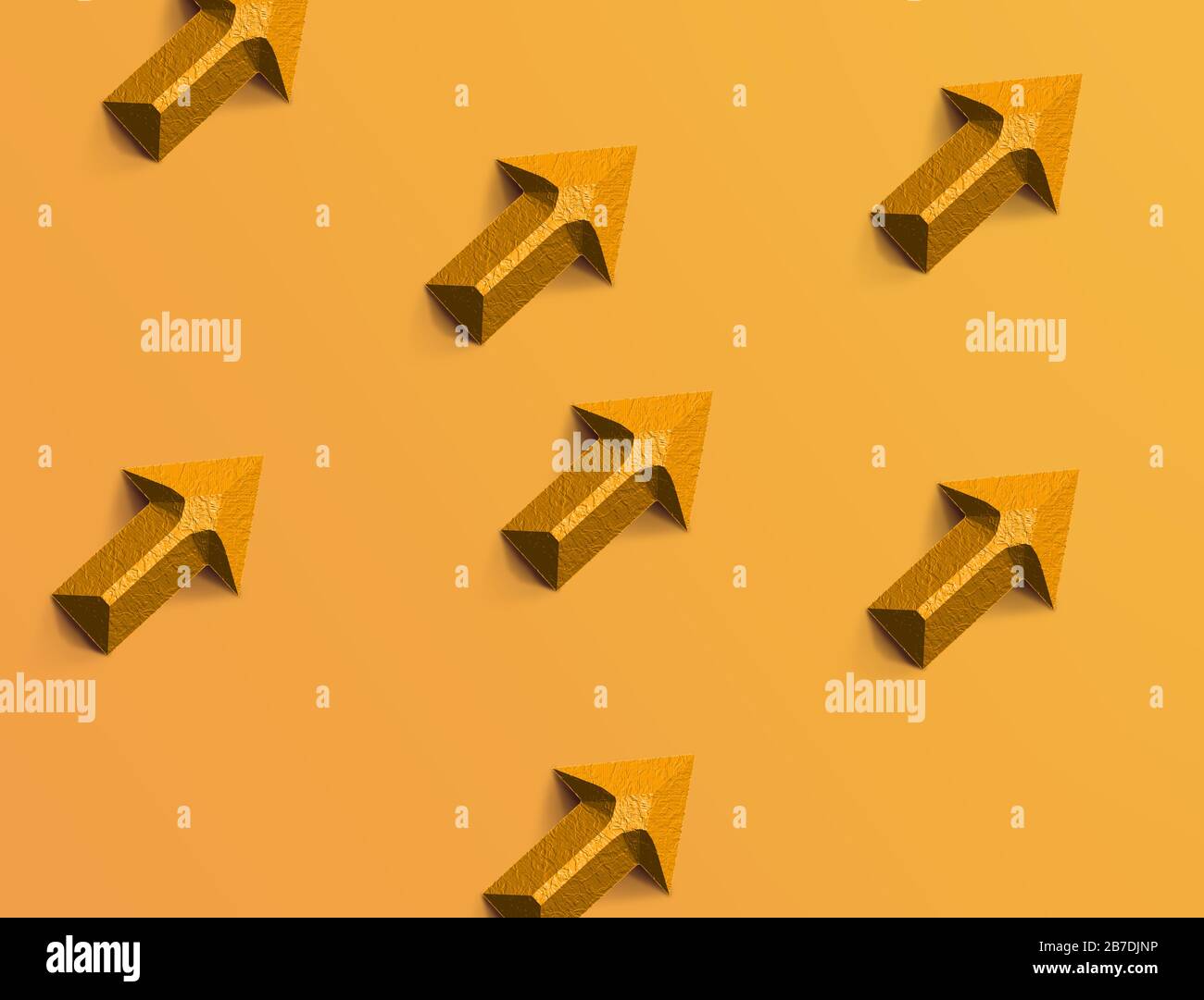 Rising golden arrows in hi-res stock photography and images - Alamy