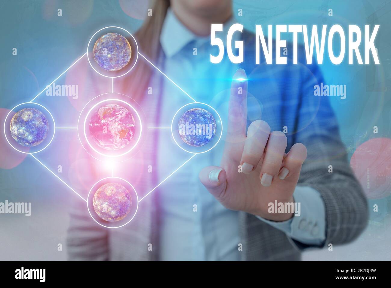 Handwriting text writing 5G Network. Conceptual photo greatly increase the speed and responsiveness of wireless network Elements of this image furnish Stock Photo