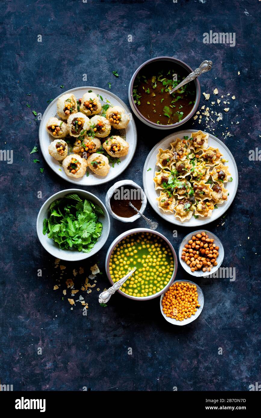 Indian street food - panipuri Stock Photo
