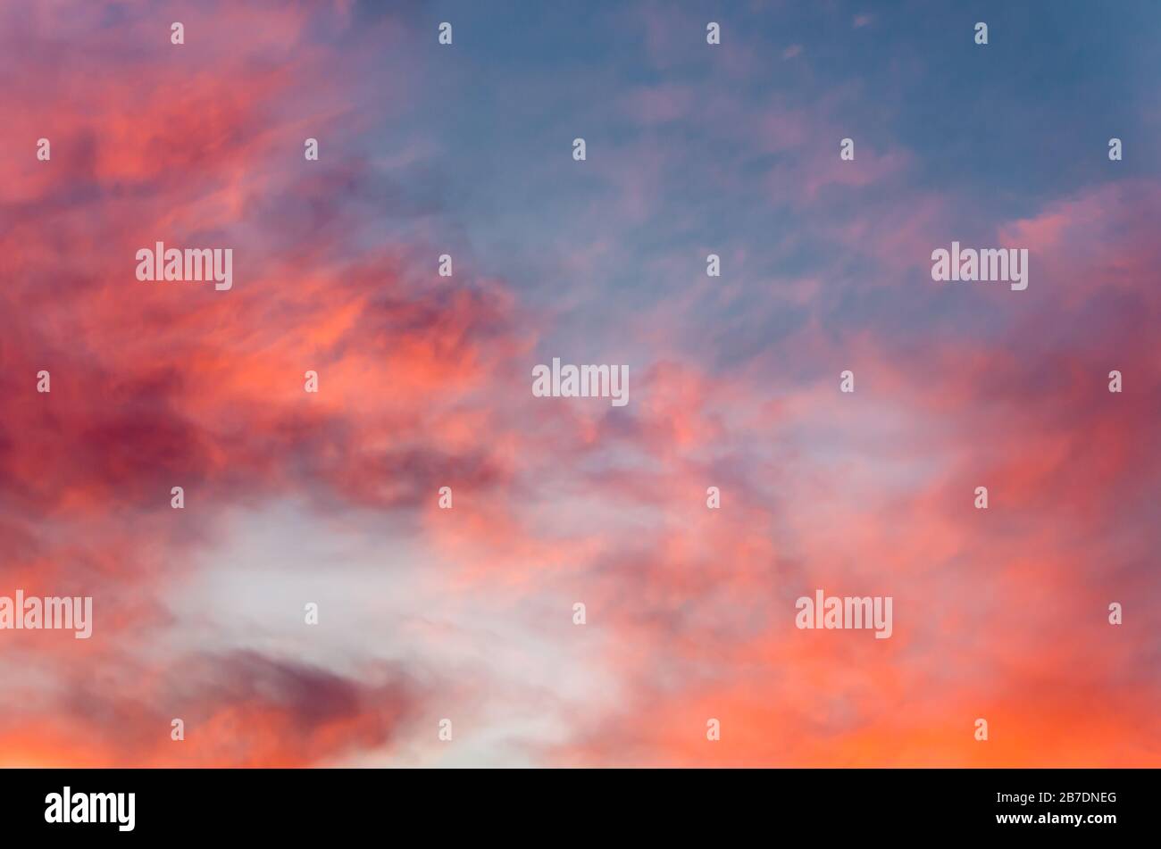 White clouds in a bright blue sky. The beauty of the nature Stock Photo