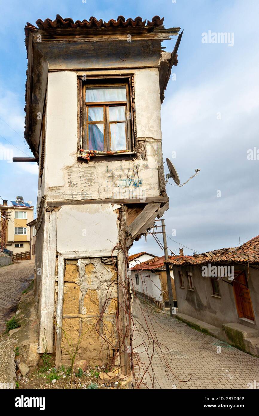 Old house in the town of Trilye, Bursa, Turkey Stock Photo