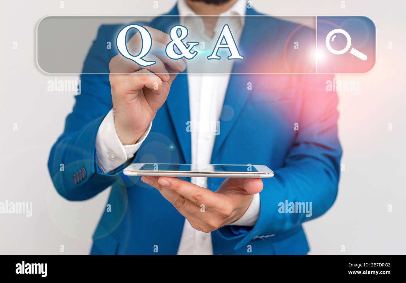 Writing note showing Q And A. Business concept for defined as questions ...
