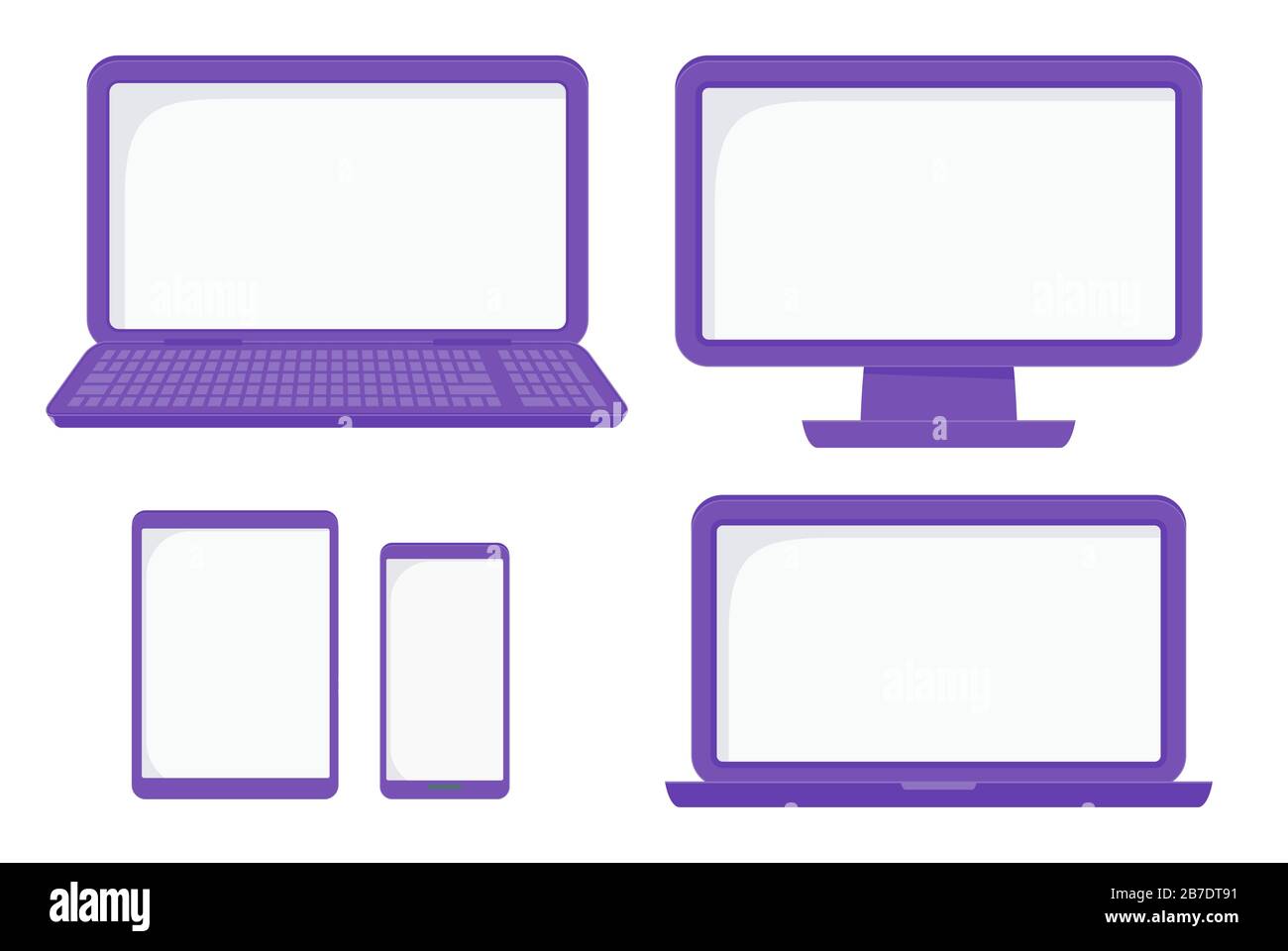 Set Of Flat Vector Electronic Devices Stock Vector Image Art Alamy