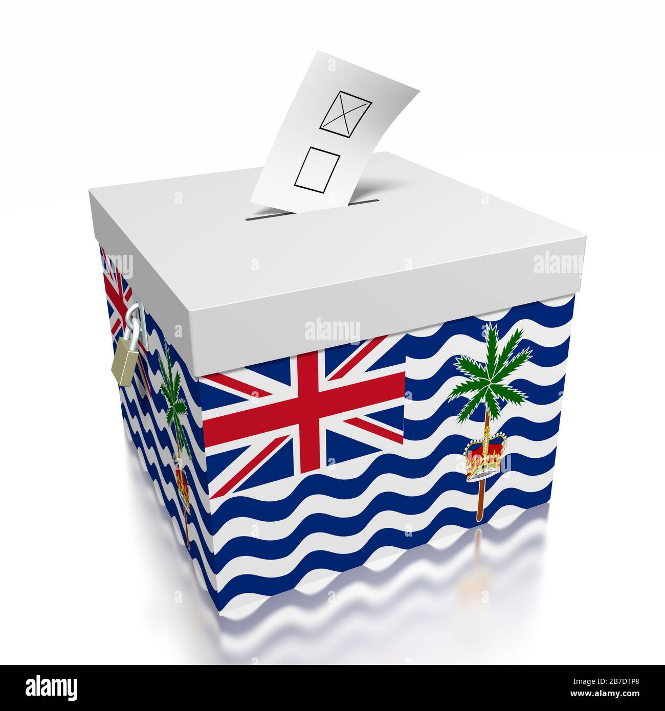Voting in the British Ocean Indian Territory Stock Photo