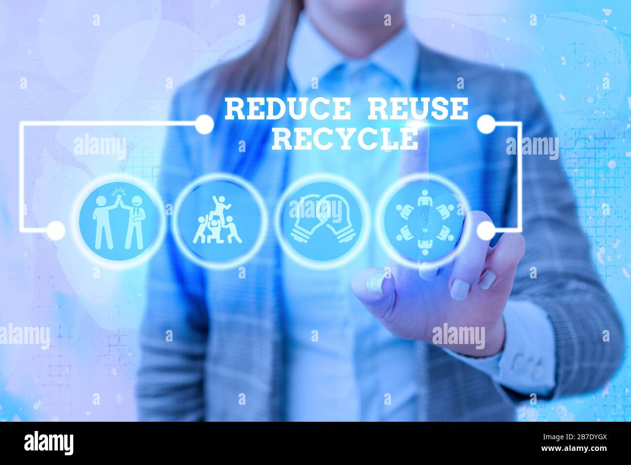 Writing note showing Reduce Reuse Recycle. Business concept for ...
