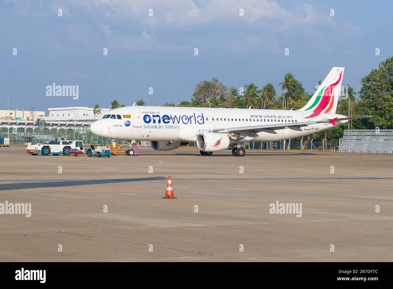 COLOMBO, SRI LANKA - FEBRUARY 02, 2020: Preparing for the departure of ...