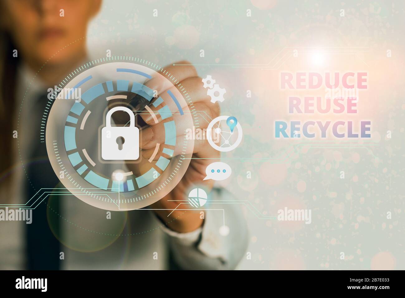 Conceptual hand writing showing Reduce Reuse Recycle. Concept meaning ...