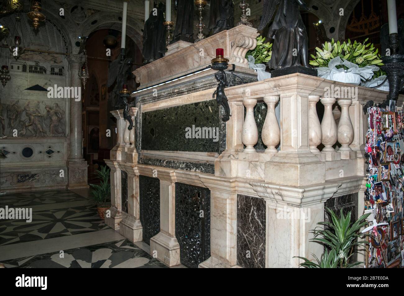 Saint Anthony's Tomb - Basilica of Saint Anthony of Padua, Italy Stock