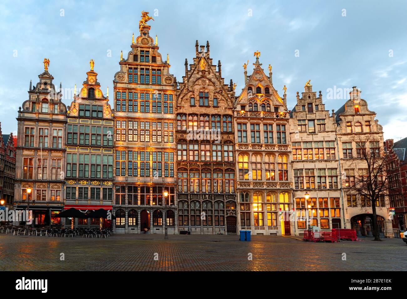 Guild Houses At The Market Square In Antwerp Belgium Stock Photo Alamy