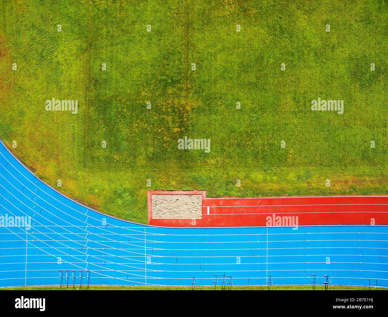 track for athletics and long jump Stock Photo Alamy