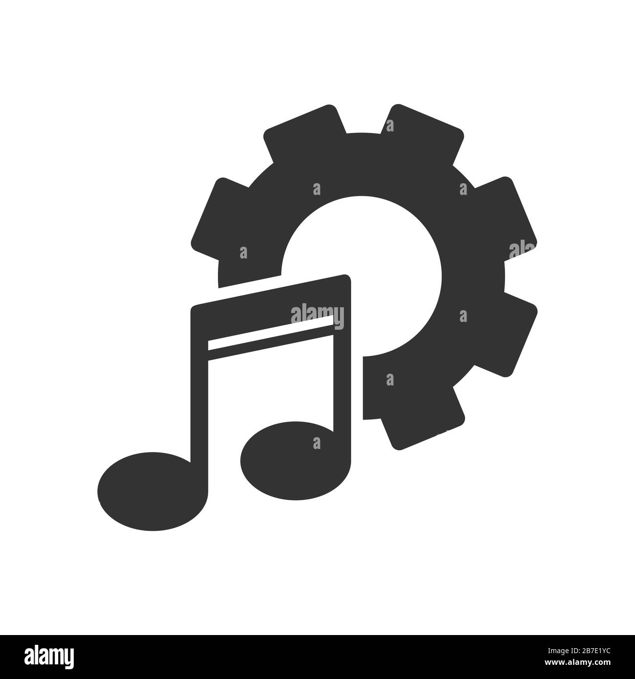 Icon of the ringtone, setting the parameters of the ringtone or music player. Simple flat design for website and app logo Stock Vector