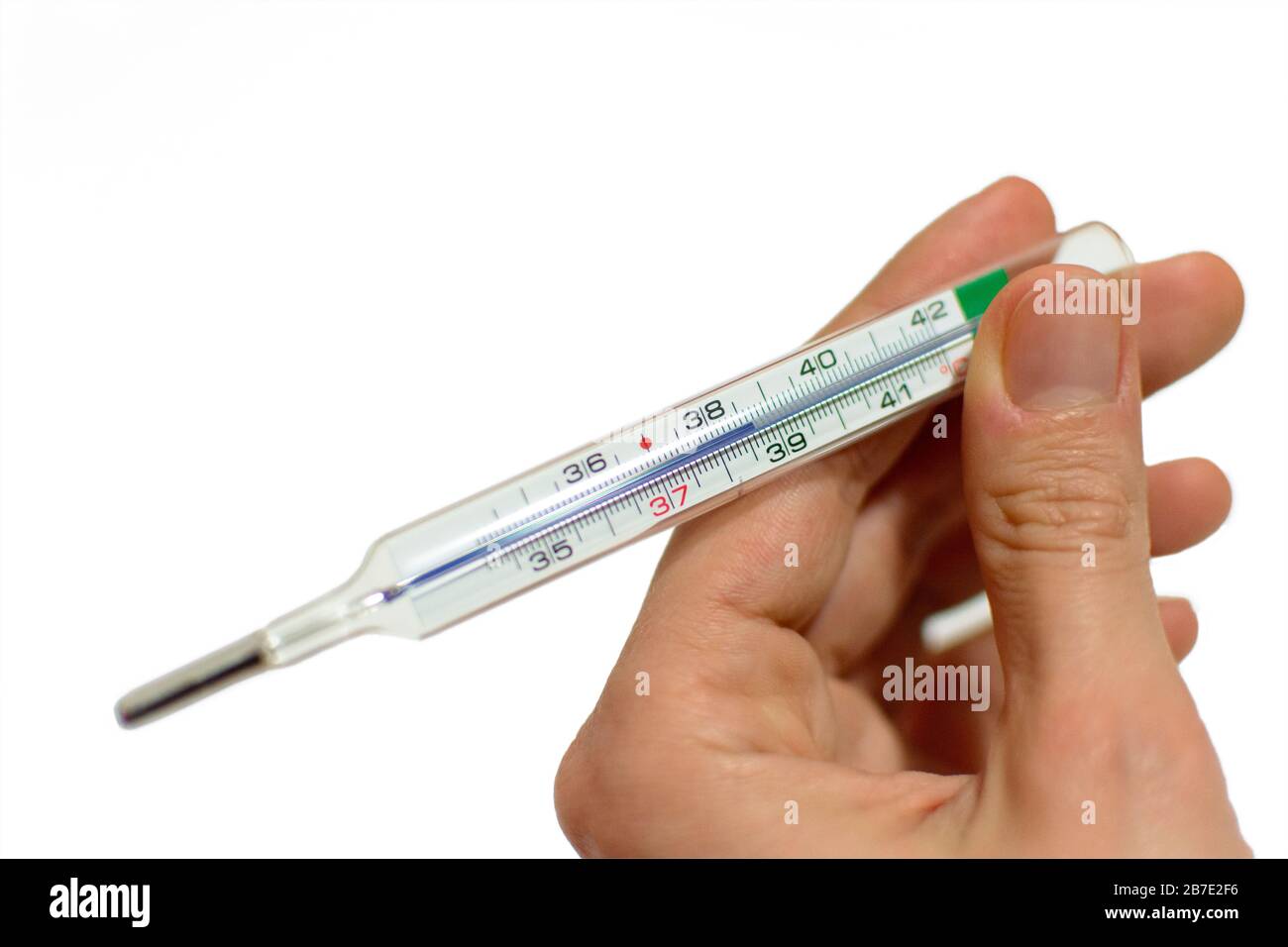 Red alcohol tea thermometer Stock Photo - Alamy