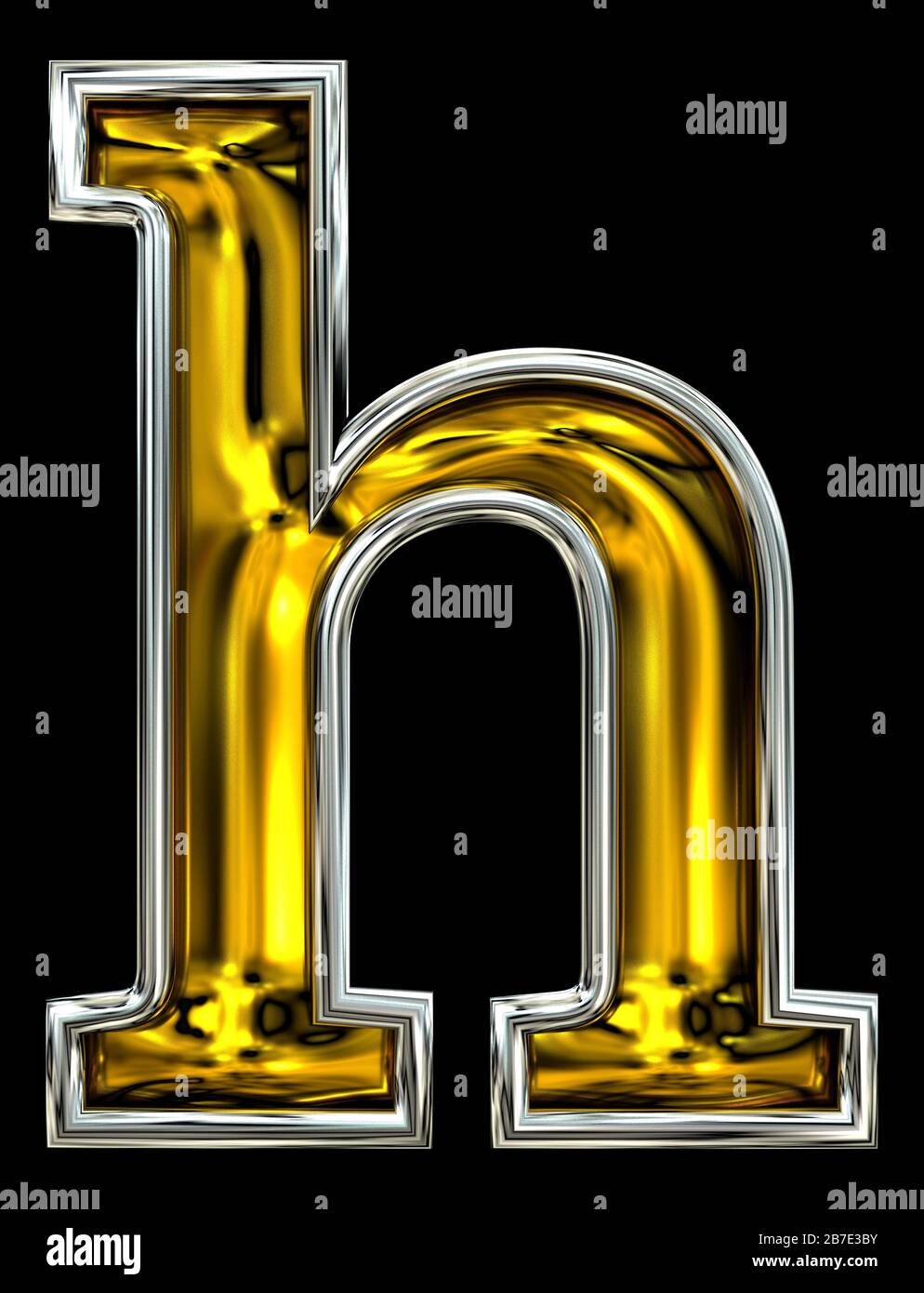 3d silver letter hi-res stock photography and images - Alamy