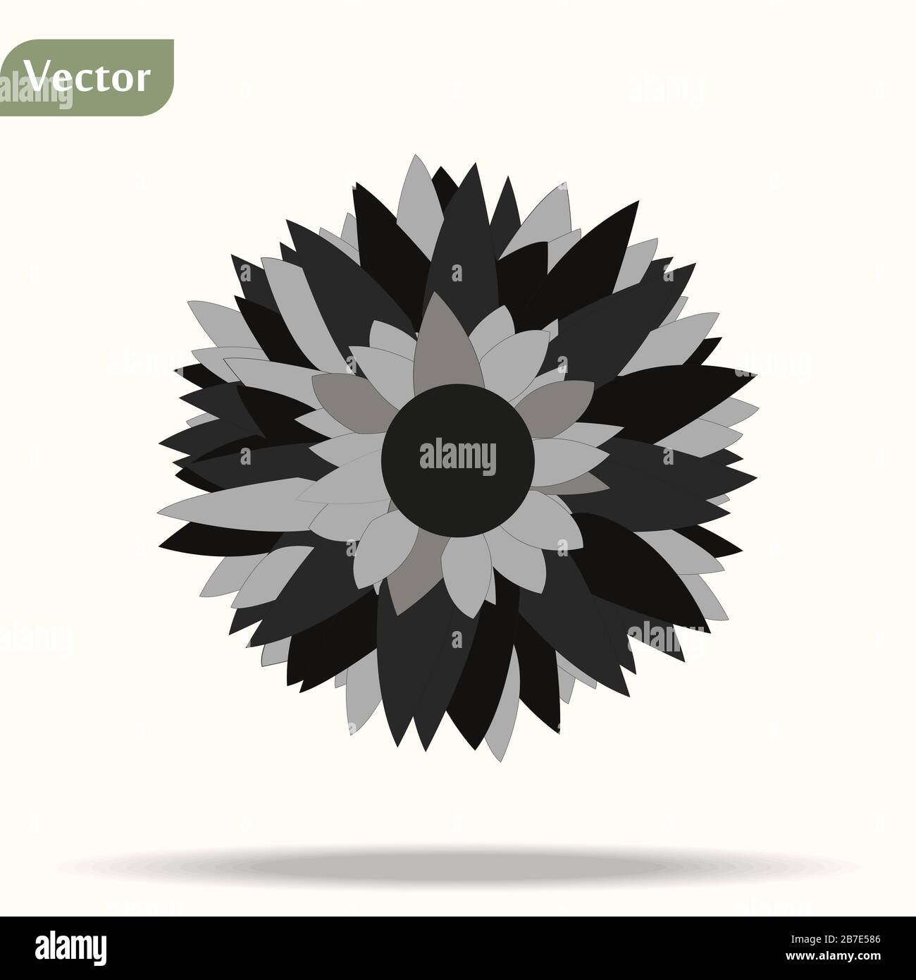 Sunflower isolated on white background eps10 illustration Stock Vector ...