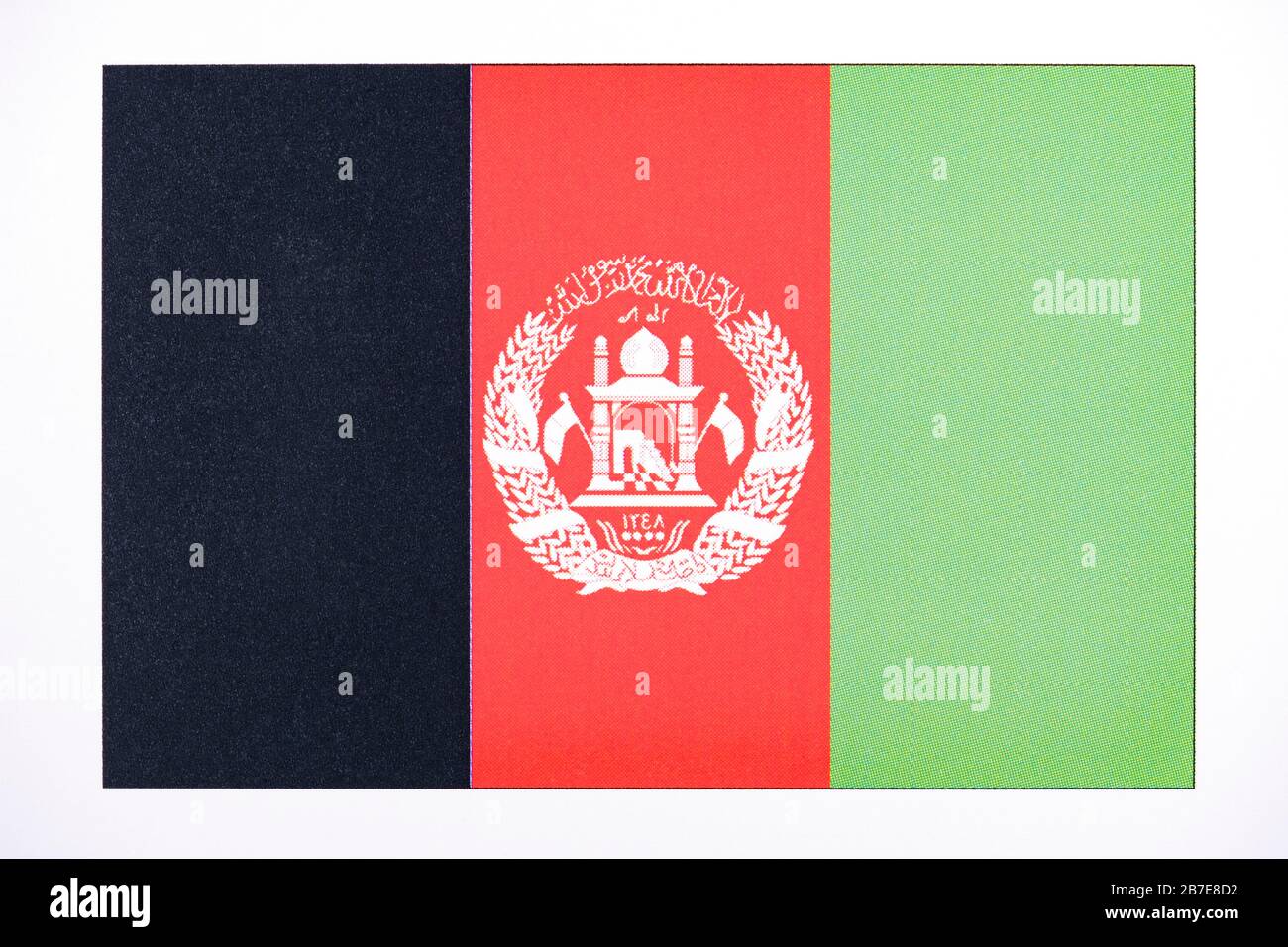 National flag of Afghanistan Stock Photo