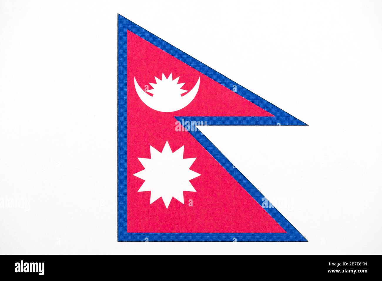 National flag of Nepal. Stock Photo