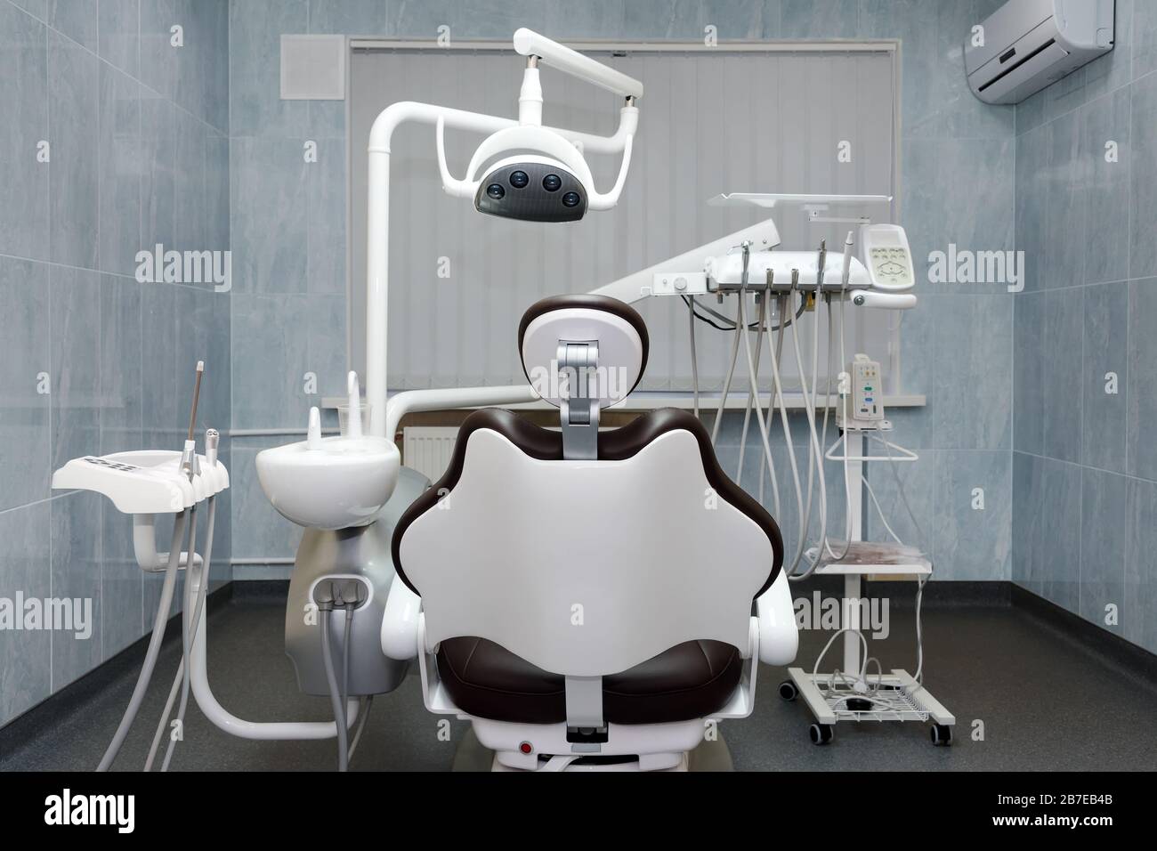 Dentist office. Modern dental Dental instruments and tools in