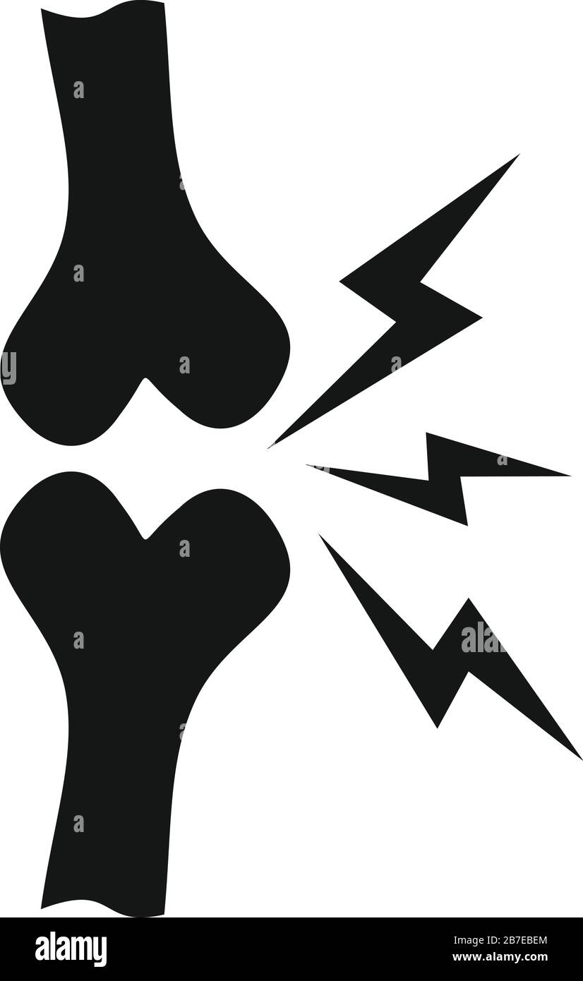 Injury Bone Icon Simple Illustration Of Injury Bone Vector Icon For Web Design Isolated On White Background Stock Vector Image Art Alamy