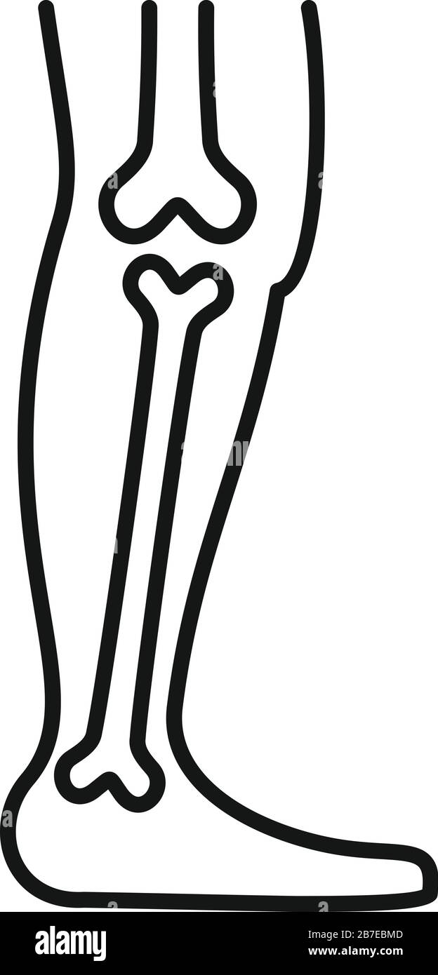 Leg injury icon. Outline leg injury vector icon for web design isolated