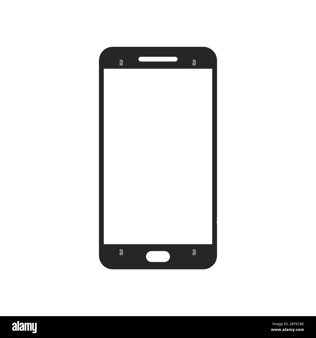 Phone icon isolated. Black smartphone icon in trendy flat style ...