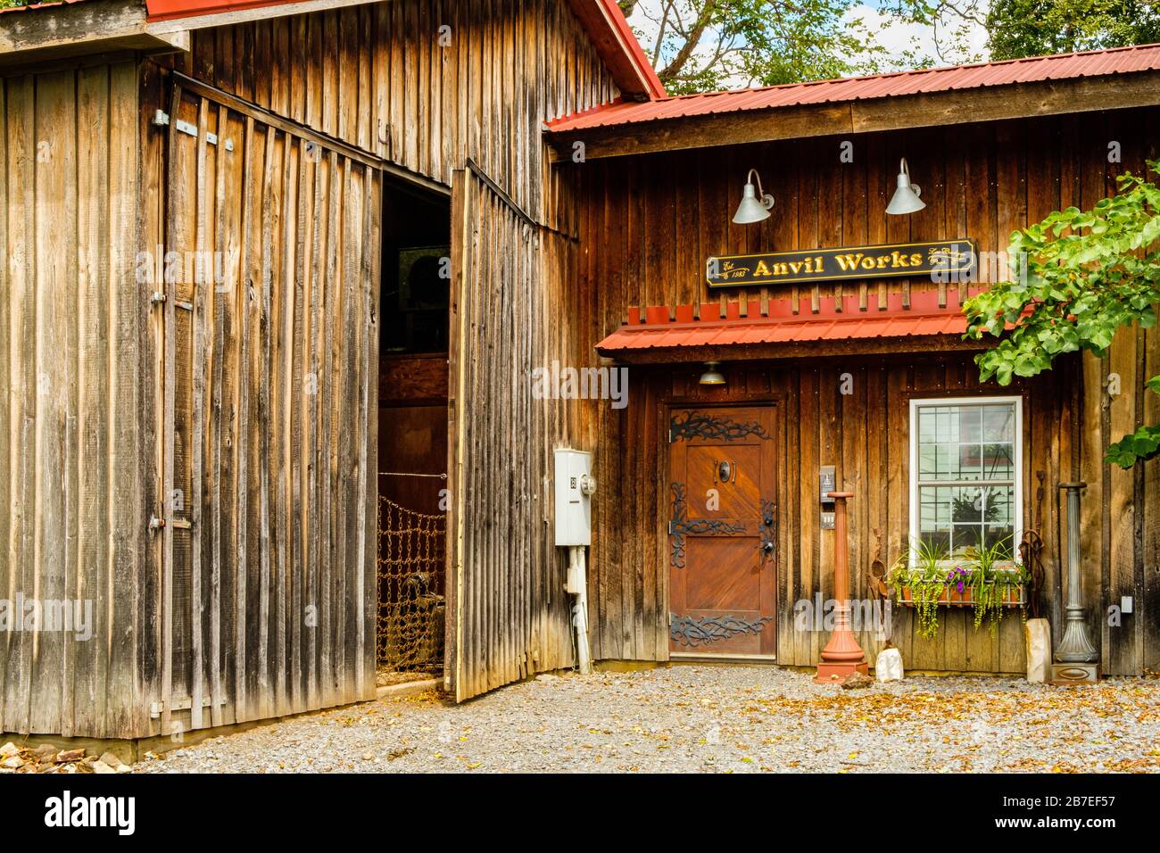 Anvil Works, 101 Potato Hill Street, Hedgesville, West Virginia Stock Photo