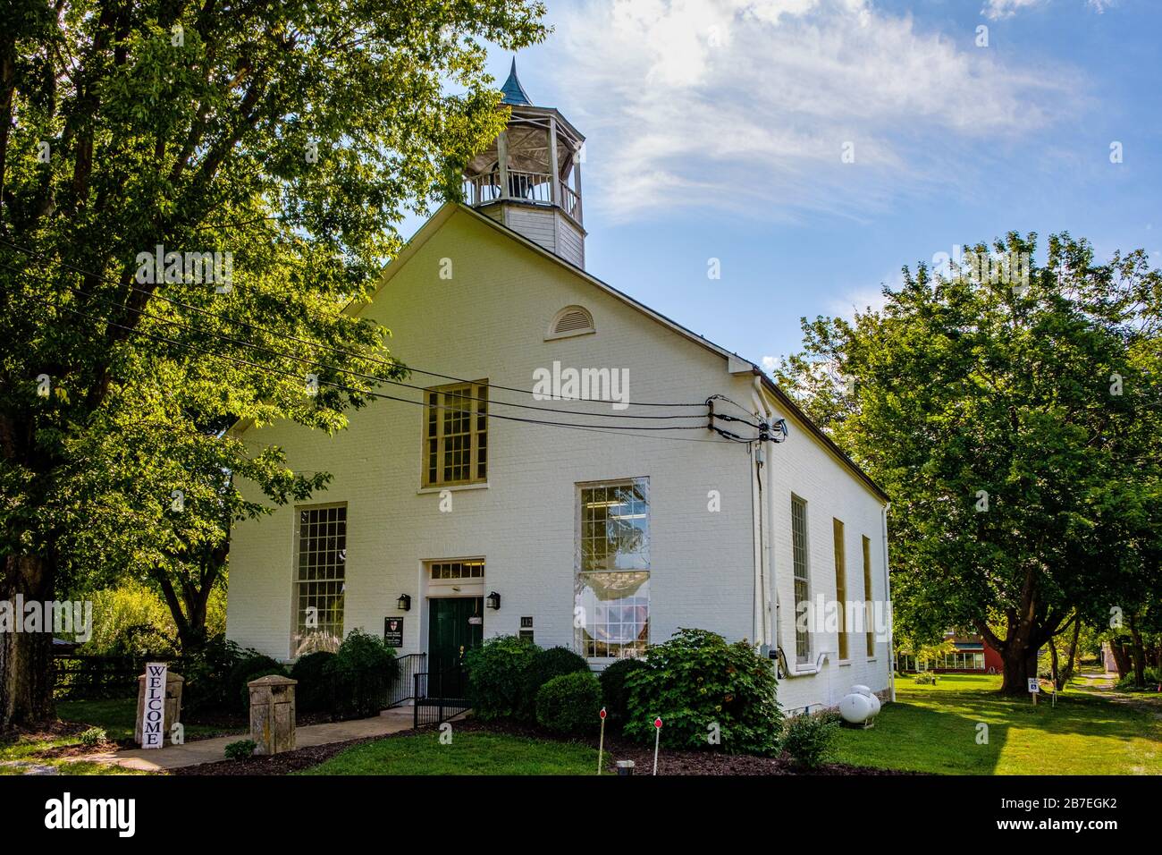 The White Church, 112 East Street, Middleway, West Virginia Stock Photo