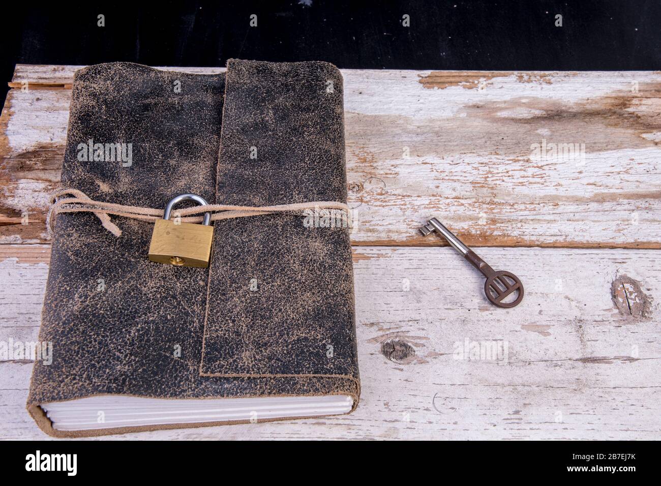 old diary with lock and old key Stock Photo Alamy