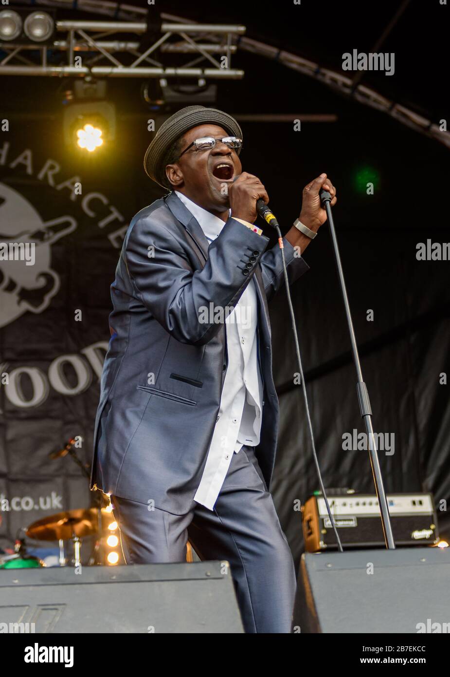 The Neville Staple band performs at Witney music festival, Oxfordshire 18/08/2018 Stock Photo