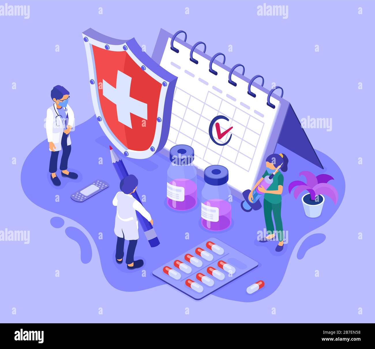 Vaccination Concept Banner Stock Vector